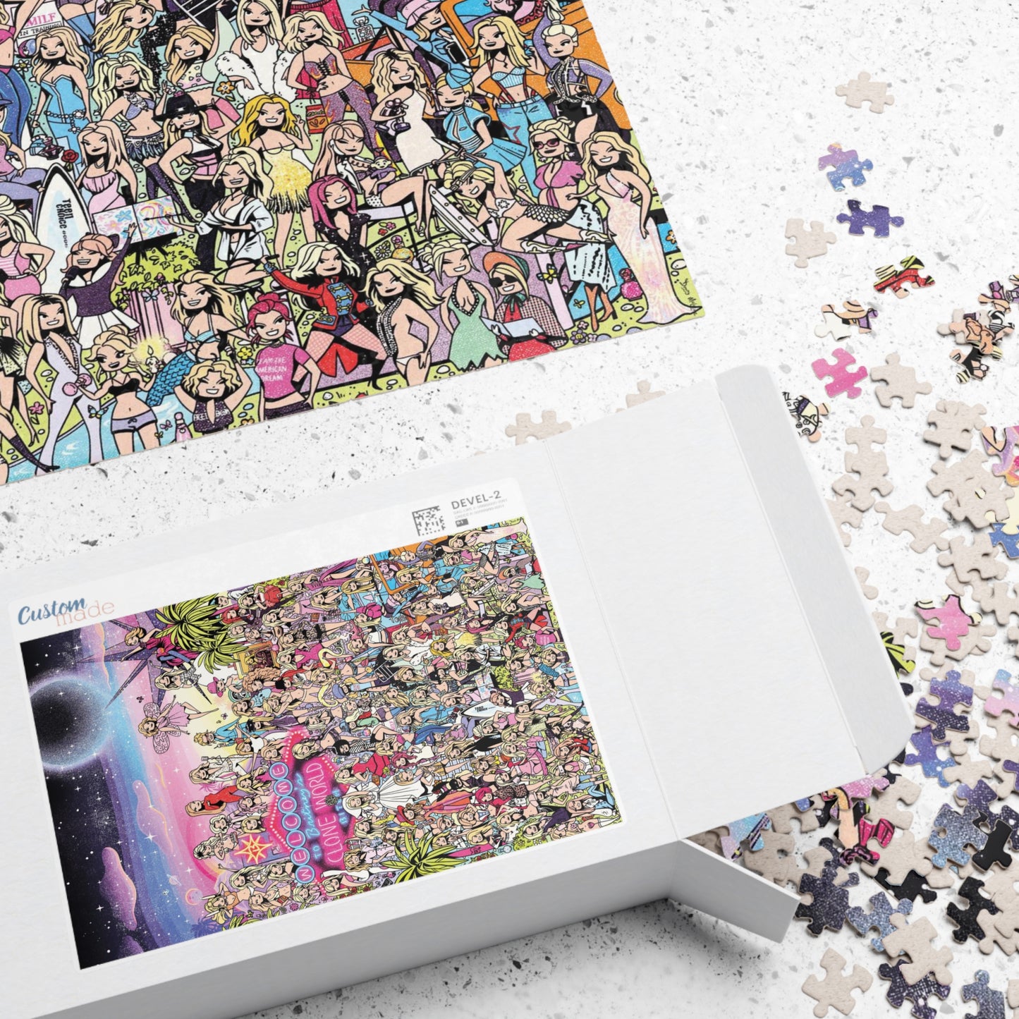 Britney Spears Clone World - Where's Waldo Illustration - Puzzle (110, 252, 500, 1014-piece)