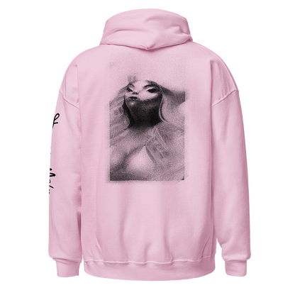 Pink Sweatshirt with Extraterrestrial Parody Makeover: An LGBTQ+ Artwork by Donny Meloche